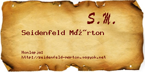 Seidenfeld Márton névjegykártya